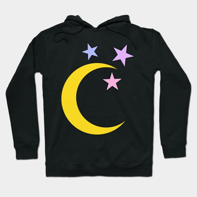 Moon and Stars Black Hoodie by Velvet Earth